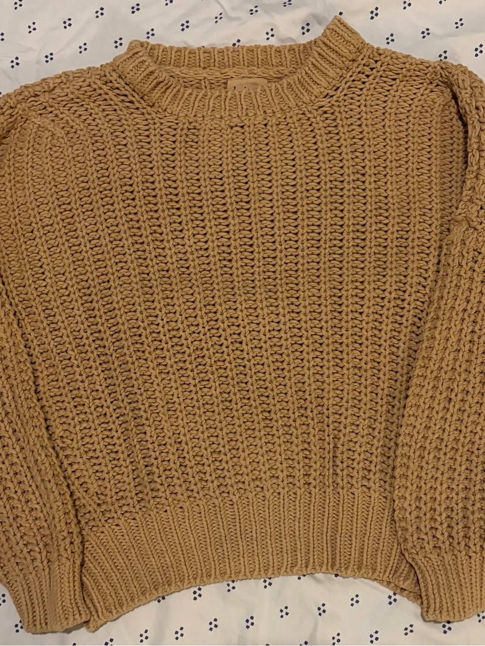 Babaa Camel/Tan Chunky Knit Crewneck Sweater no 18